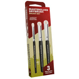 Packaged set of 'Masterclass Drybrush' brushes with Army Painter branding on a white background.