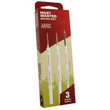 Army Painter Most Wanted Brush Set packaging with brushes displayed on a white background
