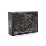 Board game box titled '40 Waves in Daelore' on a white background