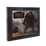 Board game box for 'The Many Bones' featuring a character with a sword and shield.