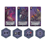 Set of fantasy cards with detailed artwork on a white background