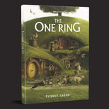 Book cover of 'The One Ring' with hobbit houses and children on a grassy hill.