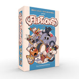 Box of 'Fliptoons' with cartoon characters on a white background