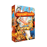Box of 'Tenpenny Parks' board game with colorful illustration on a white background
