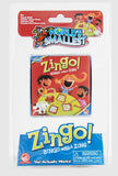 World's Smallest Zingo! Bingo with a Zing toy set in its original retail blister packaging, featuring a red and blue card design with cartoon characters.