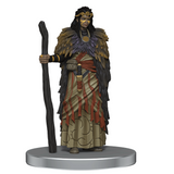 Figure of a warrior in ornate clothing with a staff on a white background