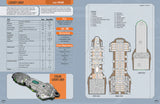 Technical diagram of a luxury liner with deck plans and specifications.