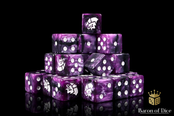 Baron of Dice: Alien d6 Dice Sets Purple/Blue/White
