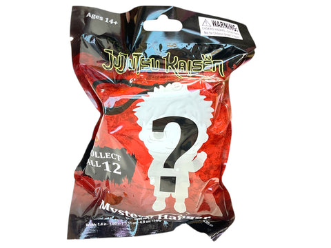 Packaged product with 'Jujutsu Kaisen' branding and a question mark symbol on a white background.