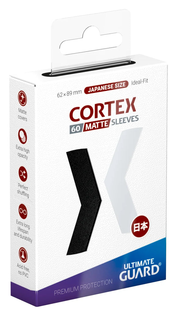 Ultimate Guard Card Sleeves: Cortex Japanese Size Matte - Black
