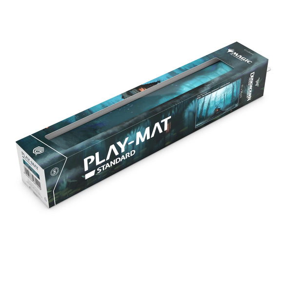 Box of a Magic: The Gathering play mat on a white background