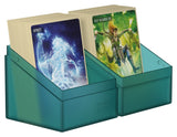 Teal card holder with cards featuring 'Spirit' and 'Elf Warrior' on a white background