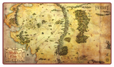Map of Middle-earth from 'The Hobbit' with detailed landscapes and text.