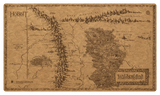 Map of Middle-earth from 'The Hobbit' with detailed regions and text.