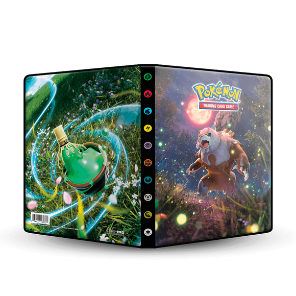 Pokémon trading card game packaging with a creature illustration on a white background