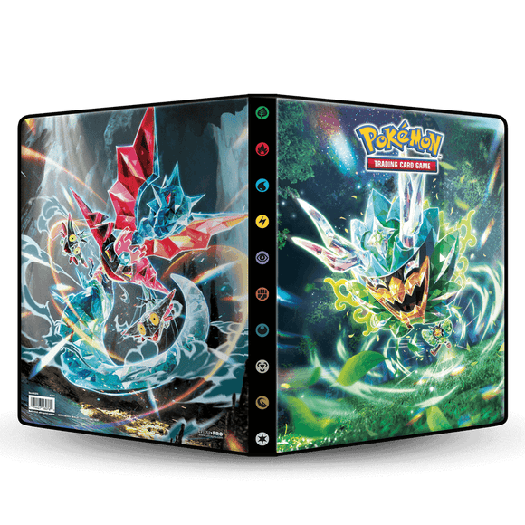 Pokémon Trading Card Game binder with artwork on a transparent background