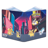 Pokémon trading card game binder with character illustrations on a transparent background