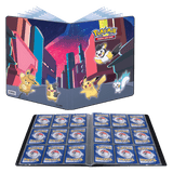Pokémon trading card album with cards displayed on a transparent background