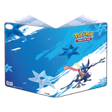 Pokémon trading card game binder with a blue and white design featuring a Pokémon character.