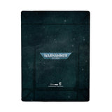 Black drawstring bag with Warhammer 40,000 logo on a white background