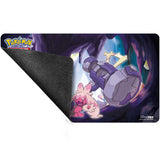 Pokémon card game mat with cartoon characters and Ultra Pro logo