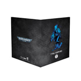 Game box for 'Tau Empire' from Warhammer 40,000 with a blue character illustration on a black background.