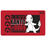 Pokémon Charmander card with Kanto logo on a red background