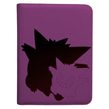 Purple case with black silhouette of a character on a white background