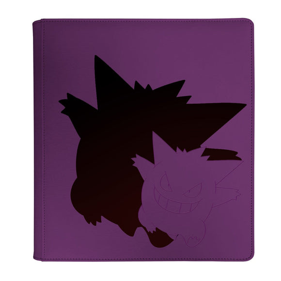Purple notebook with a black silhouette of a character on the cover