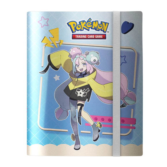 Pokémon Trading Card Game binder with character design on a white background