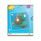 Folder with a cartoon frog design on a blue background