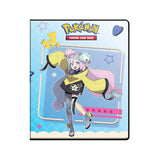 Pokémon trading card game card with character design on a blue background