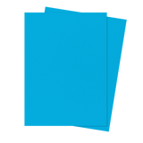 Two overlapping solid blue rectangular sheets on a muted green background.