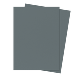 Two overlapping flat rectangular gray sheets or cards on a solid green background.