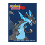 Pokémon trading card featuring a dragon-like creature with blue flames on a dark blue background.