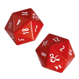 Ultra PRO: Heavy Metal - D20 Set - Red/White (2)
