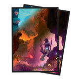 Fantasy-themed product packaging with a character and landscape illustration.