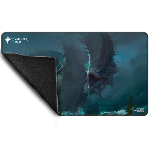 Dragon-themed game mat with Ultra Pro logo on a white background