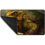 Lizard-themed mouse pad with a detailed design on a white background