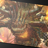 Detailed illustration of a mechanical dragon with intricate designs and glowing elements.