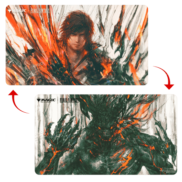 Magic the Gathering: Final Fantasy - Clive, Ifrit’s Dominant / Ifrit, Warden of Inferno Double-Sided Playmat