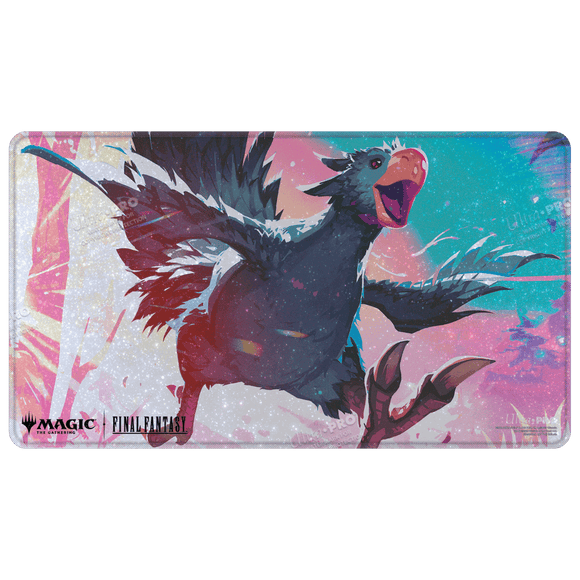 Playmat with a dragon illustration on a colorful background, featuring 'Magic: The Gathering' and 'Final Fantasy' logos.