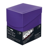 Purple card storage box with Ultra Pro branding on a white background