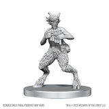 Unpainted fantasy figurine on a white background