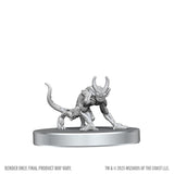 Unpainted fantasy creature figurine on a white background