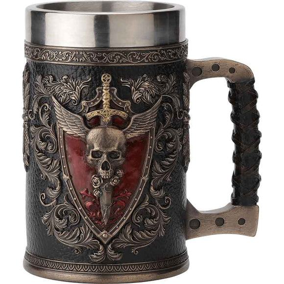  Winged Skull Crest Beer Stein