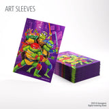 Stack of art sleeves with Teenage Mutant Ninja Turtles design on a white background