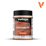 Vallejo Diorama FX paint jar with brown water color on a white background