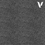 Textured gray surface with a logo in the top right corner