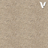 Close-up of beige sand texture with a visible brand logo in the corner.